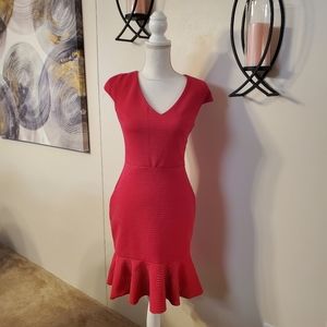Caché Mermaid Flare Textured Dress